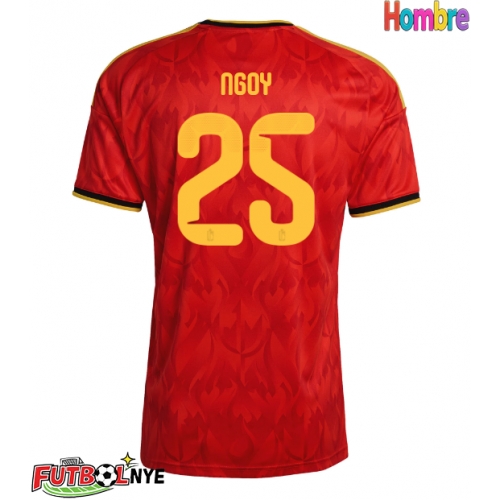 Camiseta Bélgica Nathan Ngoy #25 Primera Equipación Mundial 2026 manga corta